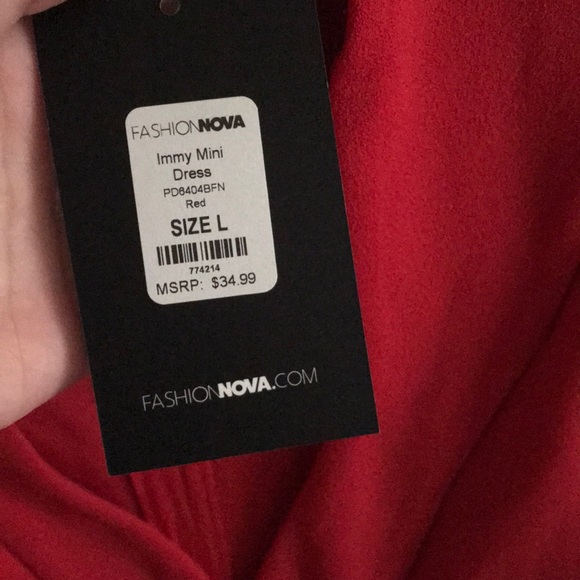 Red mini work dress - Picture 3 of 4